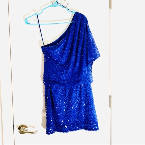 BLUE SEQUINED JESSICA SIMPSON DRESS - Picture 9 of 9